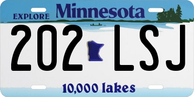 MN license plate 202LSJ