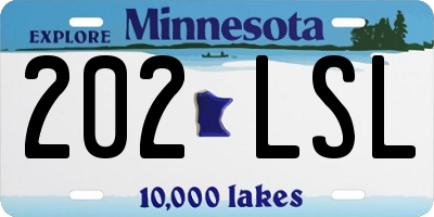 MN license plate 202LSL