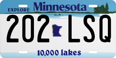 MN license plate 202LSQ