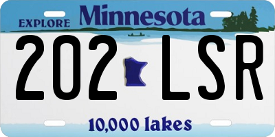 MN license plate 202LSR