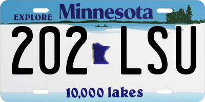 MN license plate 202LSU