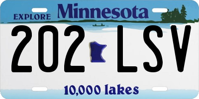 MN license plate 202LSV