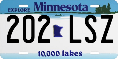 MN license plate 202LSZ