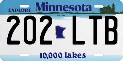 MN license plate 202LTB