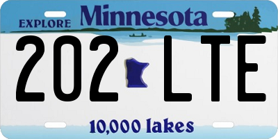 MN license plate 202LTE