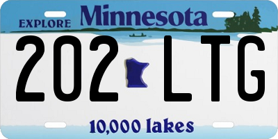 MN license plate 202LTG
