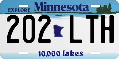 MN license plate 202LTH