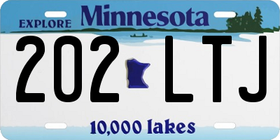 MN license plate 202LTJ