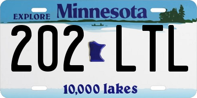 MN license plate 202LTL