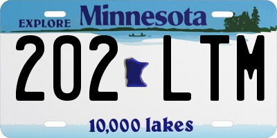 MN license plate 202LTM