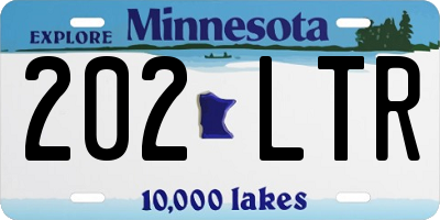 MN license plate 202LTR