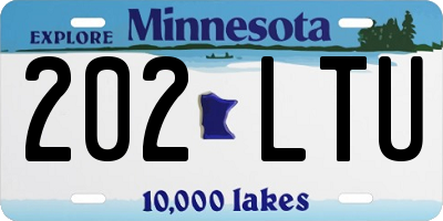 MN license plate 202LTU