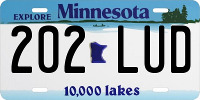 MN license plate 202LUD