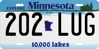 MN license plate 202LUG