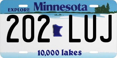 MN license plate 202LUJ