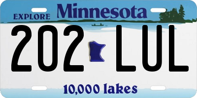 MN license plate 202LUL