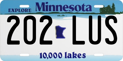 MN license plate 202LUS