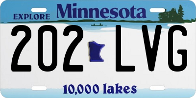 MN license plate 202LVG