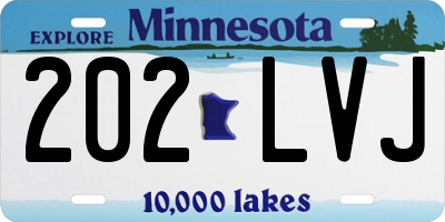 MN license plate 202LVJ