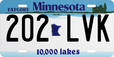 MN license plate 202LVK