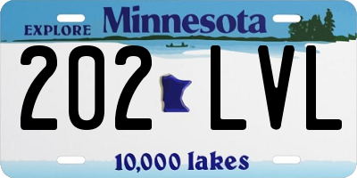 MN license plate 202LVL