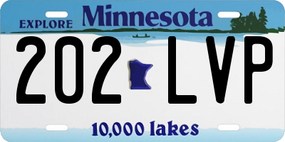 MN license plate 202LVP