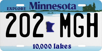 MN license plate 202MGH