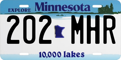 MN license plate 202MHR