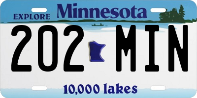 MN license plate 202MIN