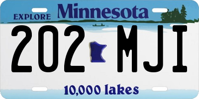 MN license plate 202MJI
