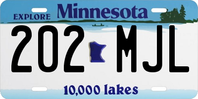 MN license plate 202MJL