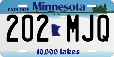 MN license plate 202MJQ