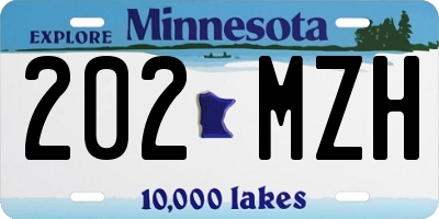 MN license plate 202MZH