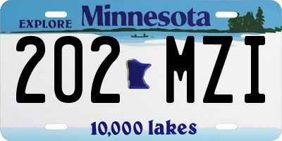 MN license plate 202MZI