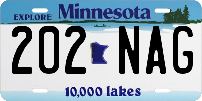 MN license plate 202NAG