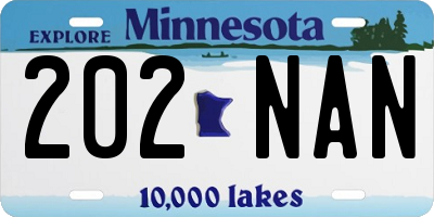 MN license plate 202NAN