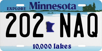 MN license plate 202NAQ