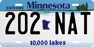 MN license plate 202NAT