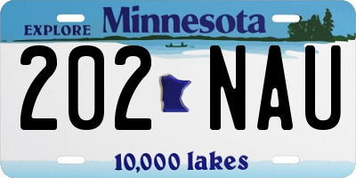MN license plate 202NAU