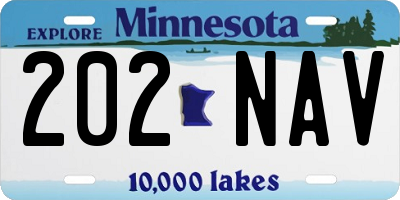 MN license plate 202NAV