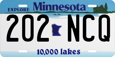 MN license plate 202NCQ