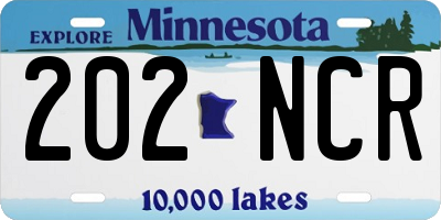 MN license plate 202NCR