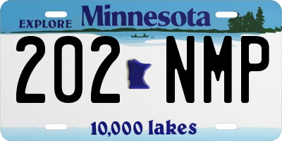 MN license plate 202NMP