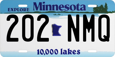 MN license plate 202NMQ
