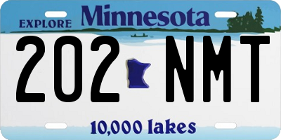 MN license plate 202NMT