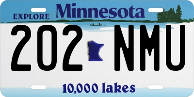 MN license plate 202NMU