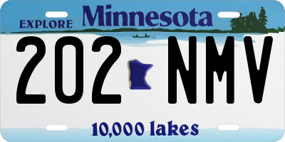 MN license plate 202NMV