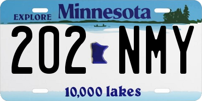 MN license plate 202NMY