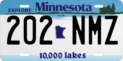 MN license plate 202NMZ