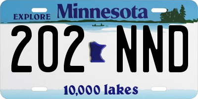 MN license plate 202NND